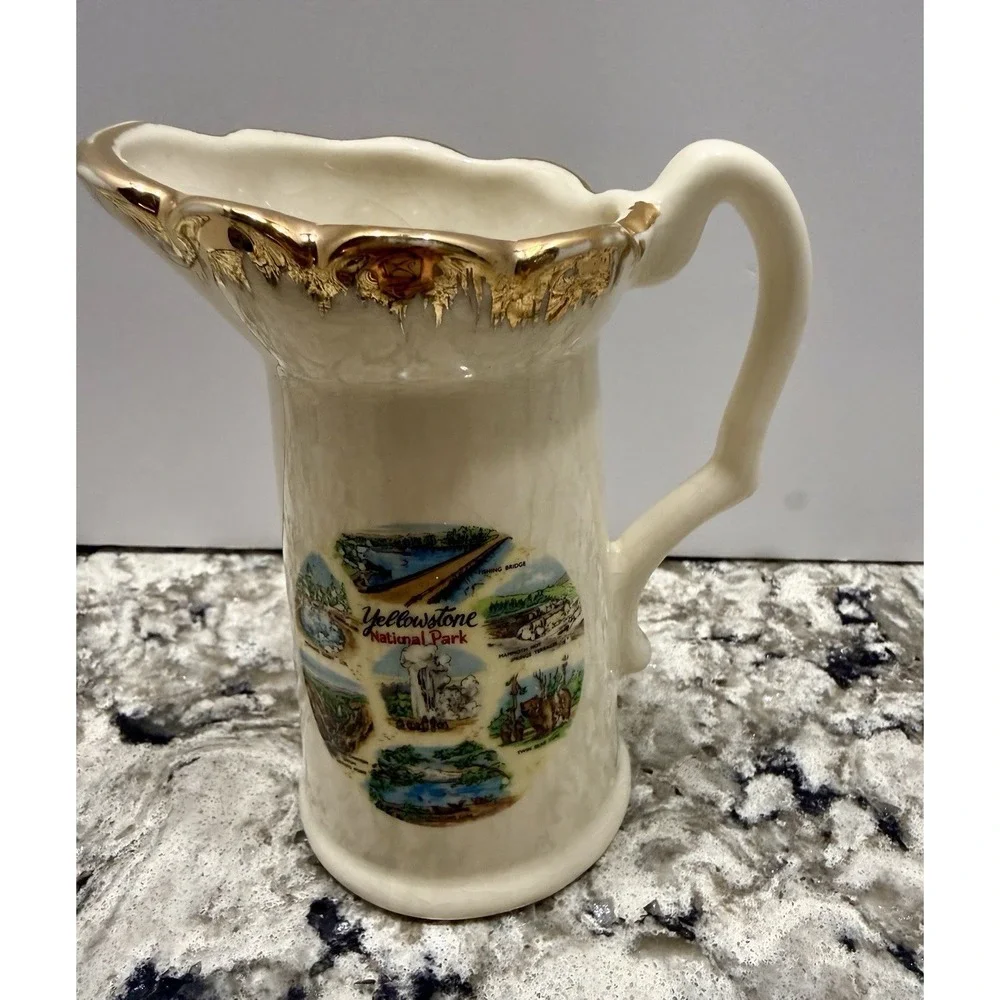 Yellowstone National Park Miniature Collectible Pitcher 1980s Vintage 5